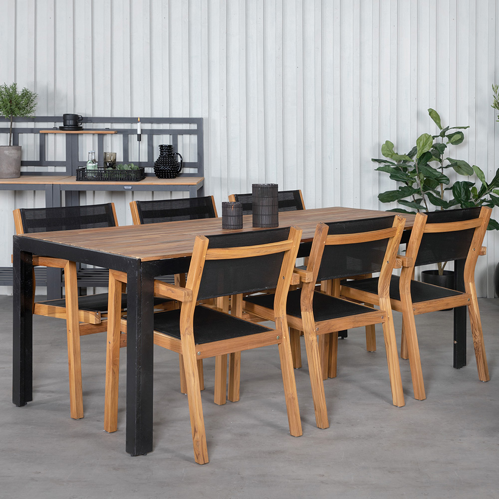 Spisegruppe Venture Home Bois med 6 Velle Stoler