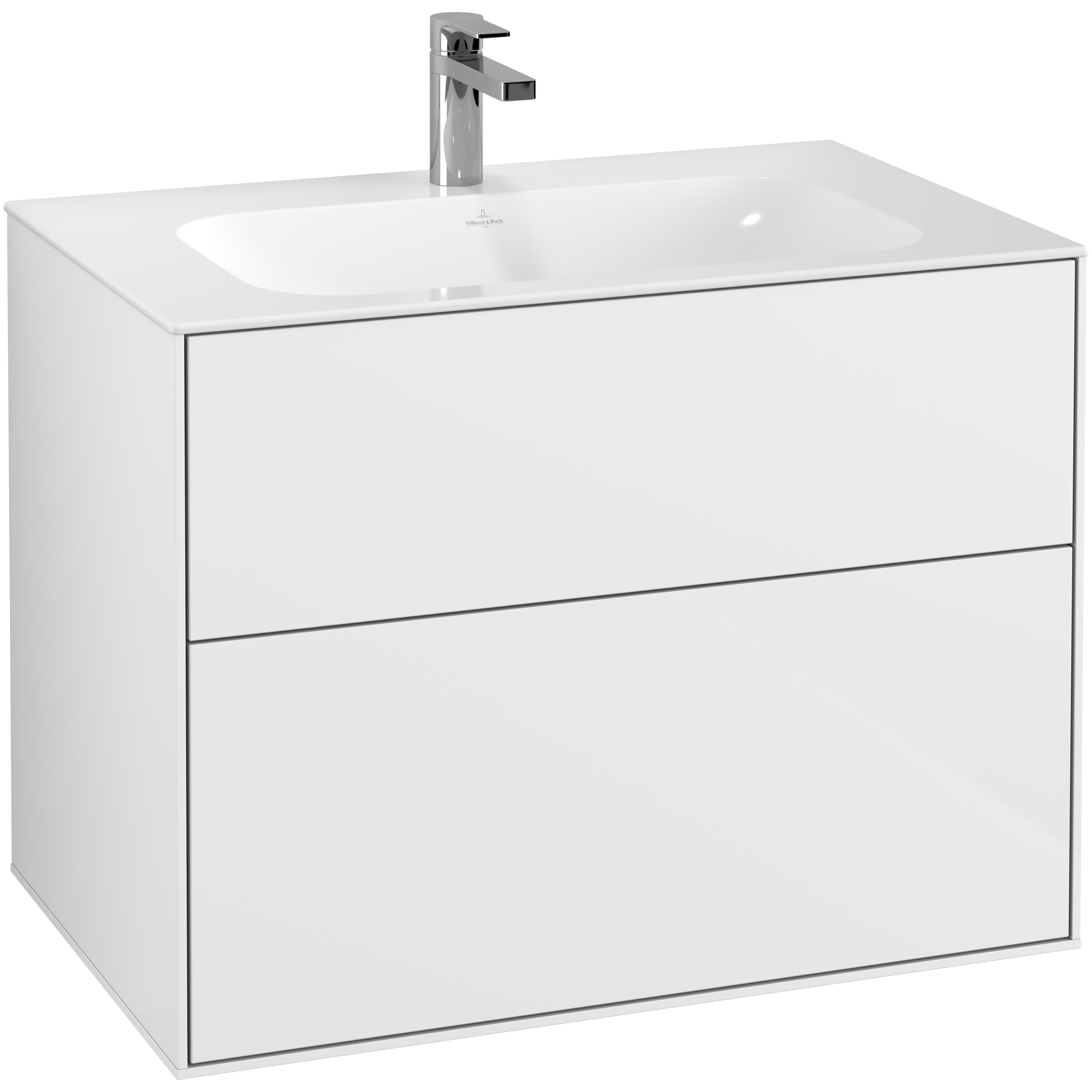Tvättställsskåp Villeroy & Boch Finion med 2 Lådor för Inbyggt Tvättställ | badrum - badrumsmobler - tvattstallsskap-och-kommod | KakelKungen