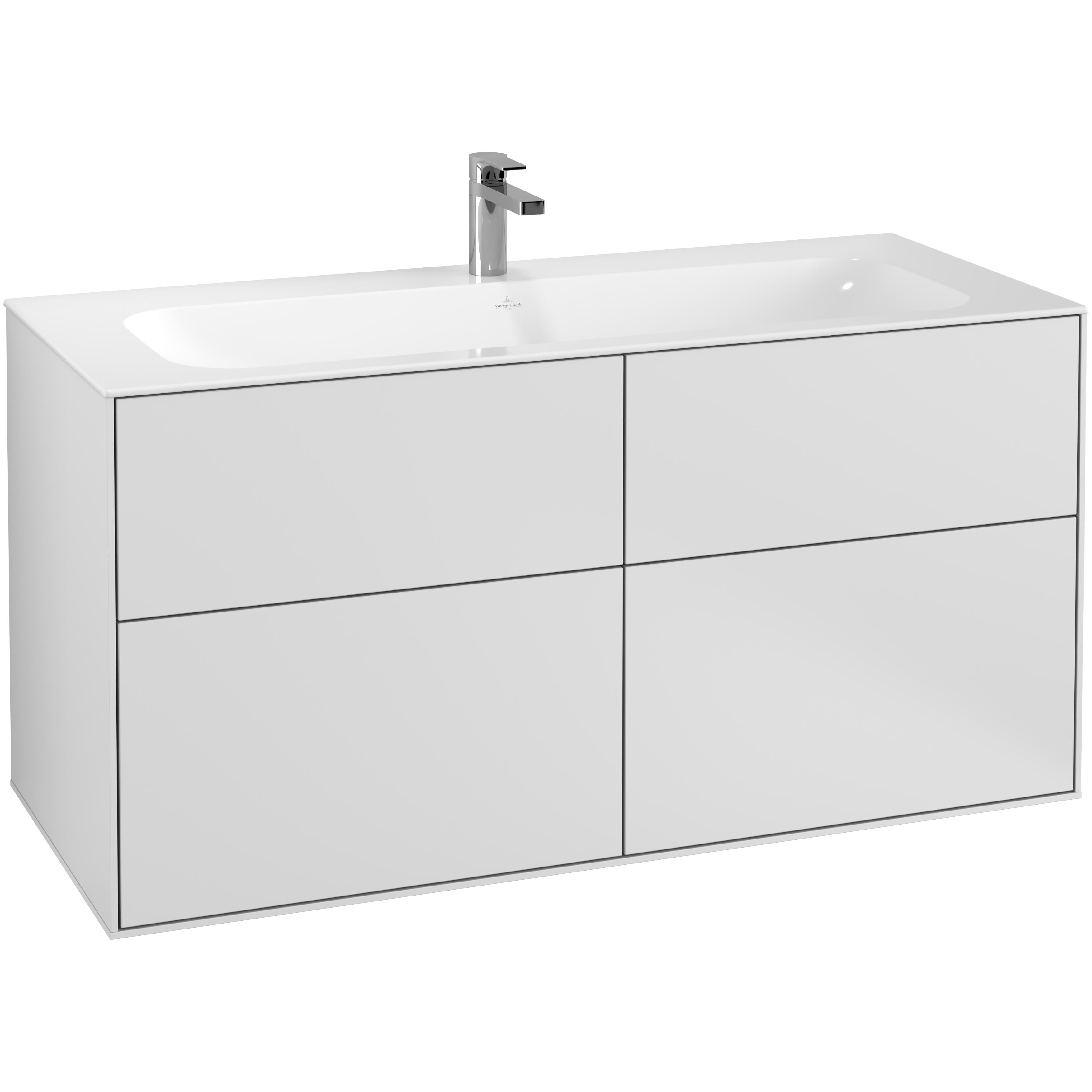 Tvättställsskåp Villeroy & Boch Finion med 4 Lådor för Inbyggt Tvättställ | badrum - badrumsmobler - tvattstallsskap-och-kommod | KakelKungen