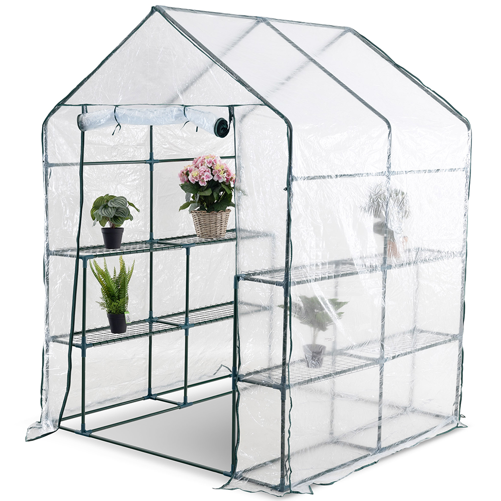 Plastdrivhus Metalcraft 8 hyller Transparent