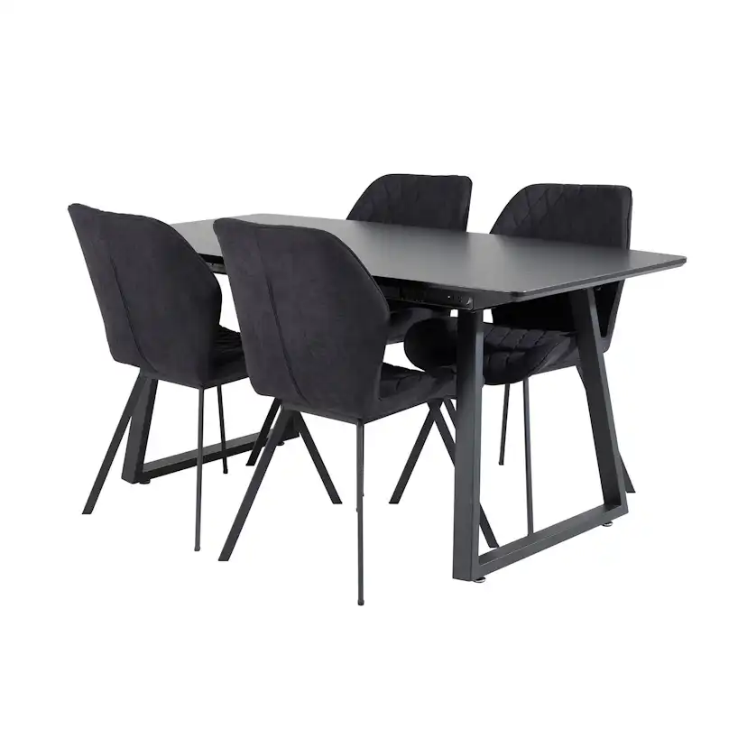 Spisegruppe Venture Home Ina med 4 Geneva Stoler