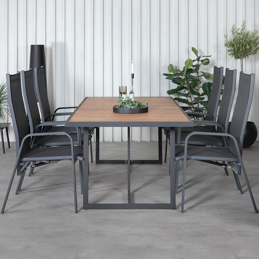 Spisegruppe Venture Home King med 6 Curz Spisestoler