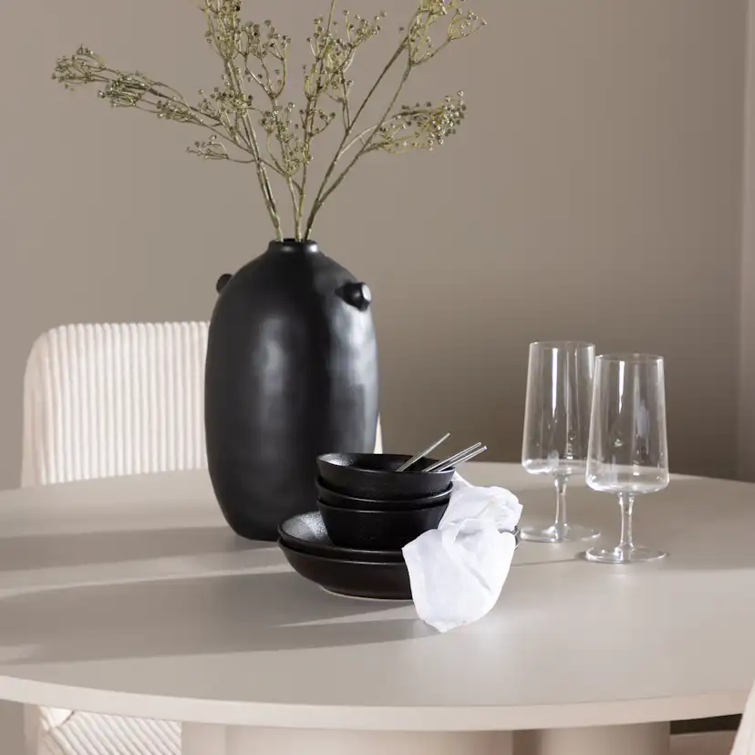 Spisegruppe Venture Home Olivia Ø110 med 4 stk Leone Stoler