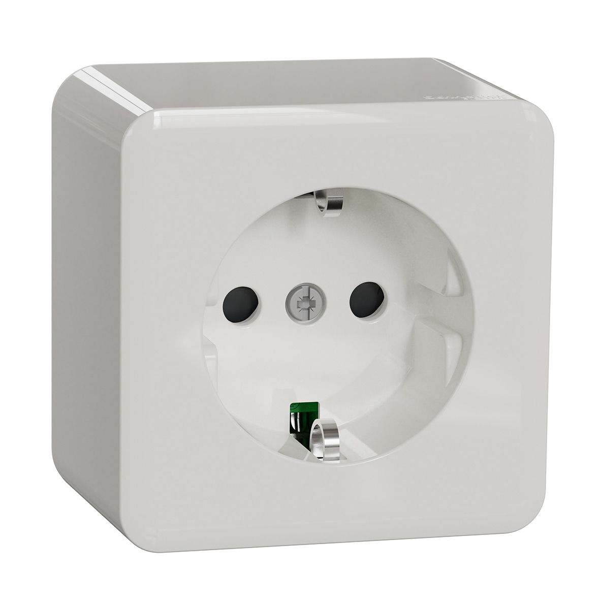 Stikkontakt Schneider Electric Exxact 1-Veis Utenpåliggende