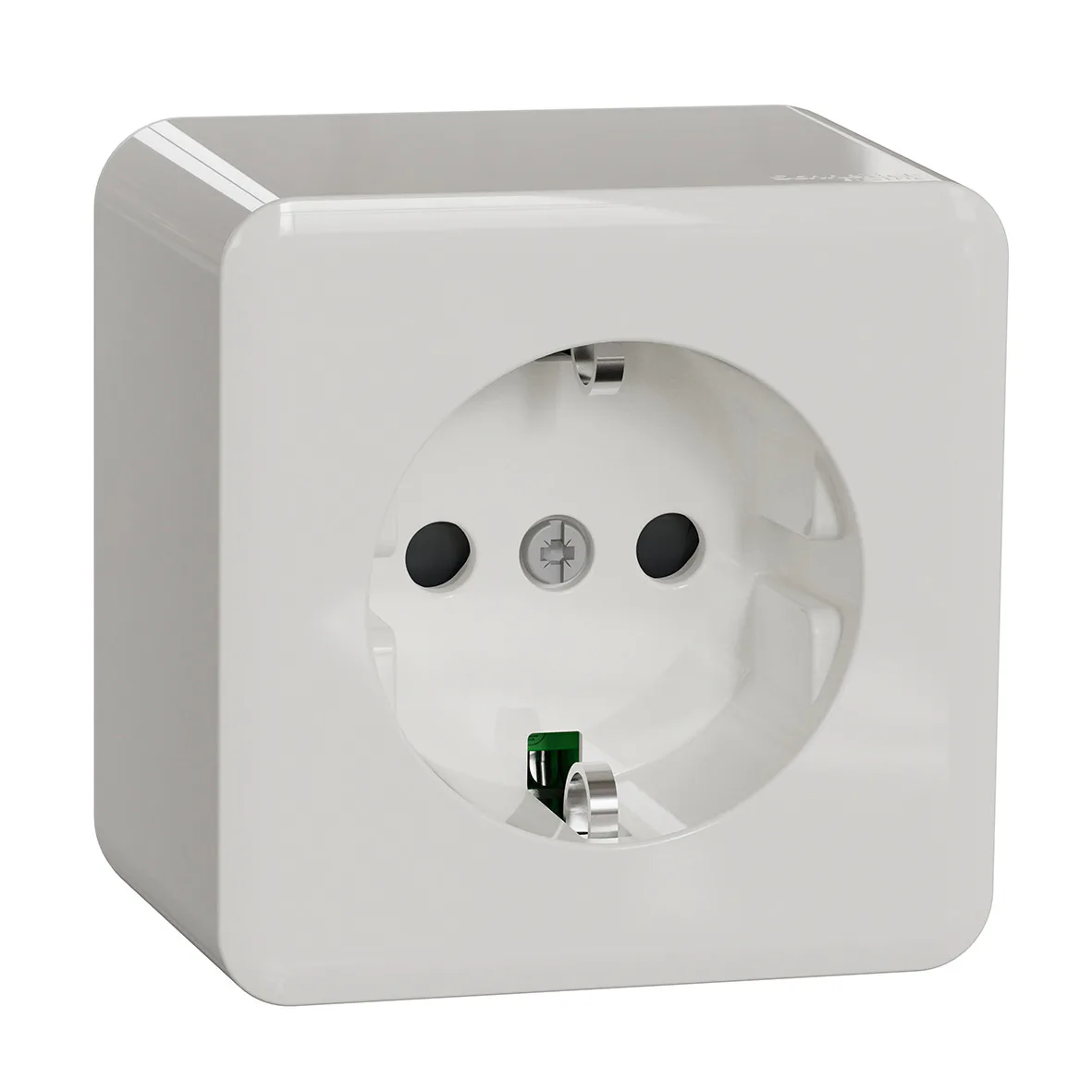 Stikkontakt Schneider Electric Exxact 1-Veis Utenpåliggende