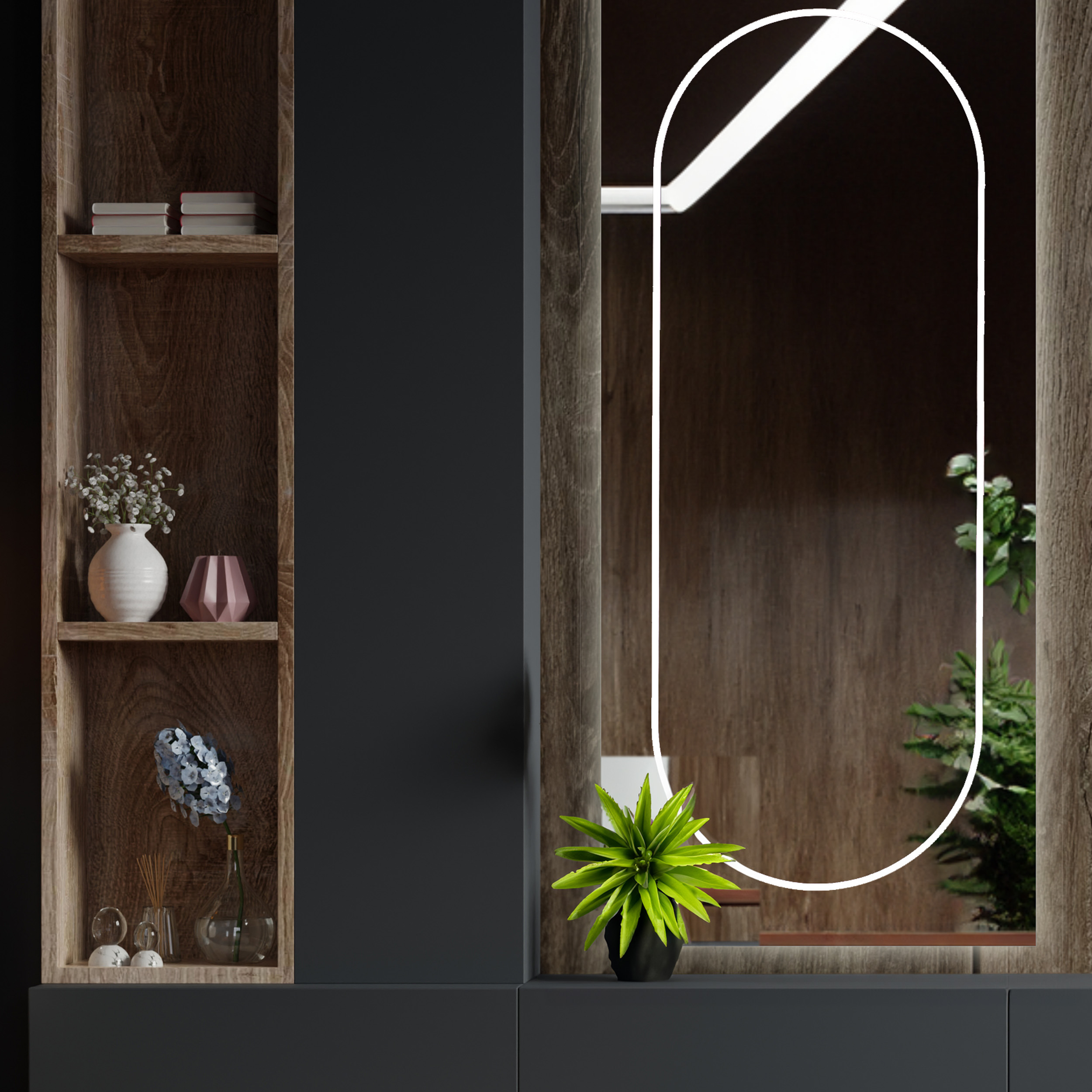 Speil Vidi Vista med LED-belysning