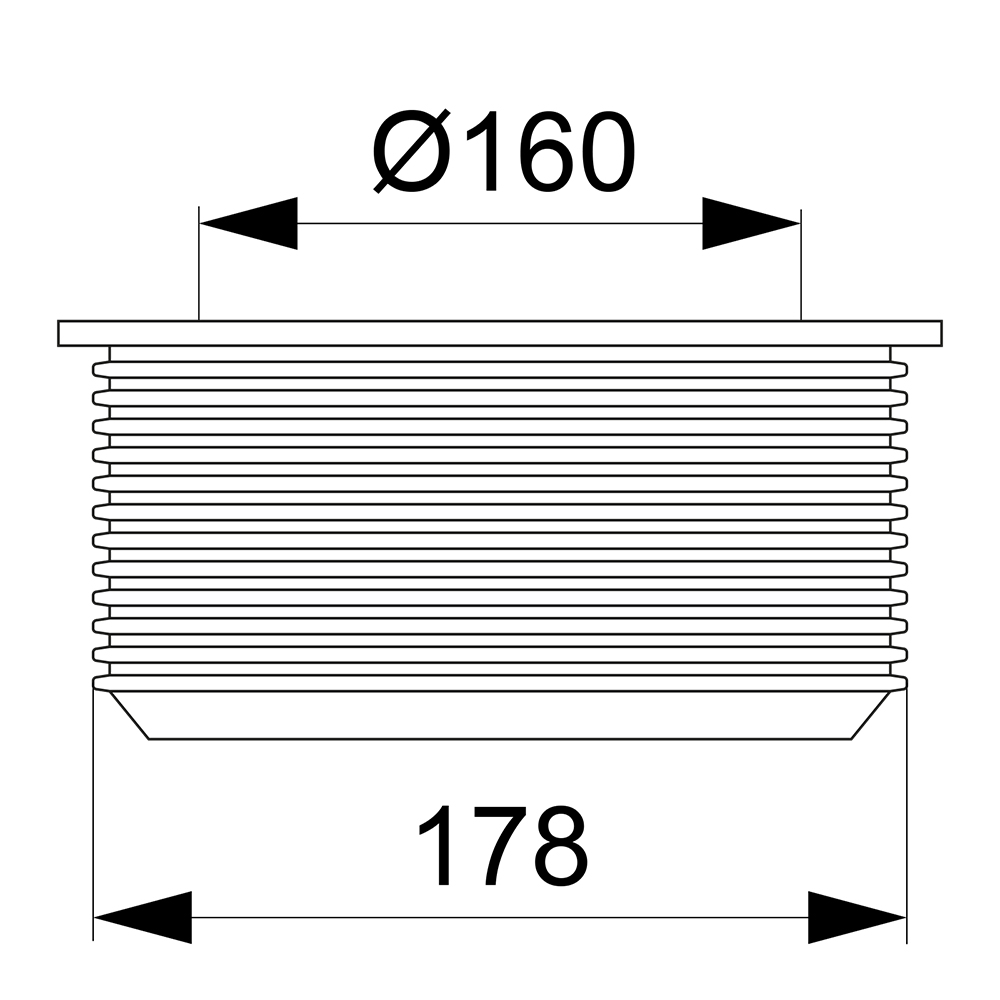 Gumminippel 178/160 178/160 mm