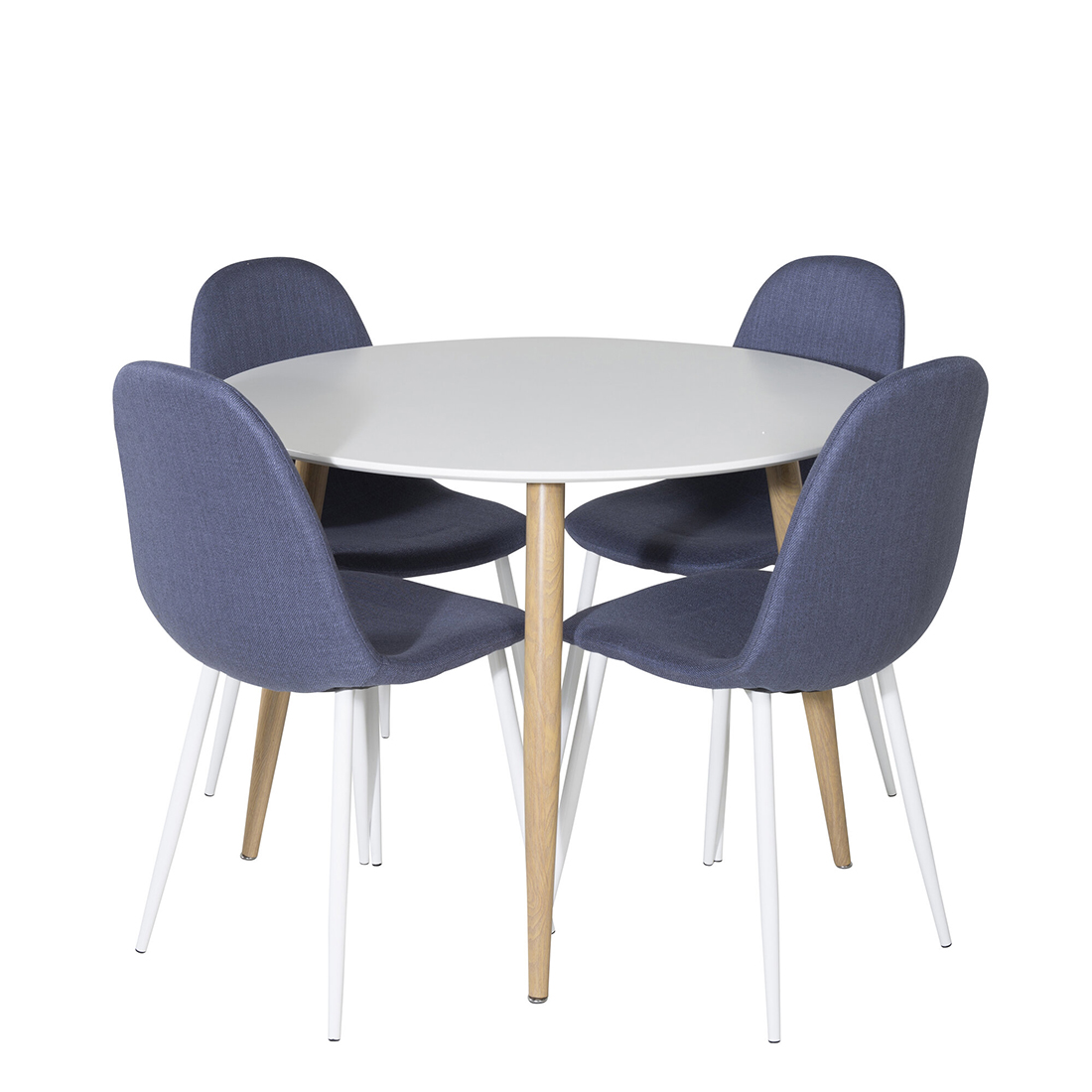 Spisegruppe Venture Home Polar Ø100 cm med 4st Plaza Spisestoler