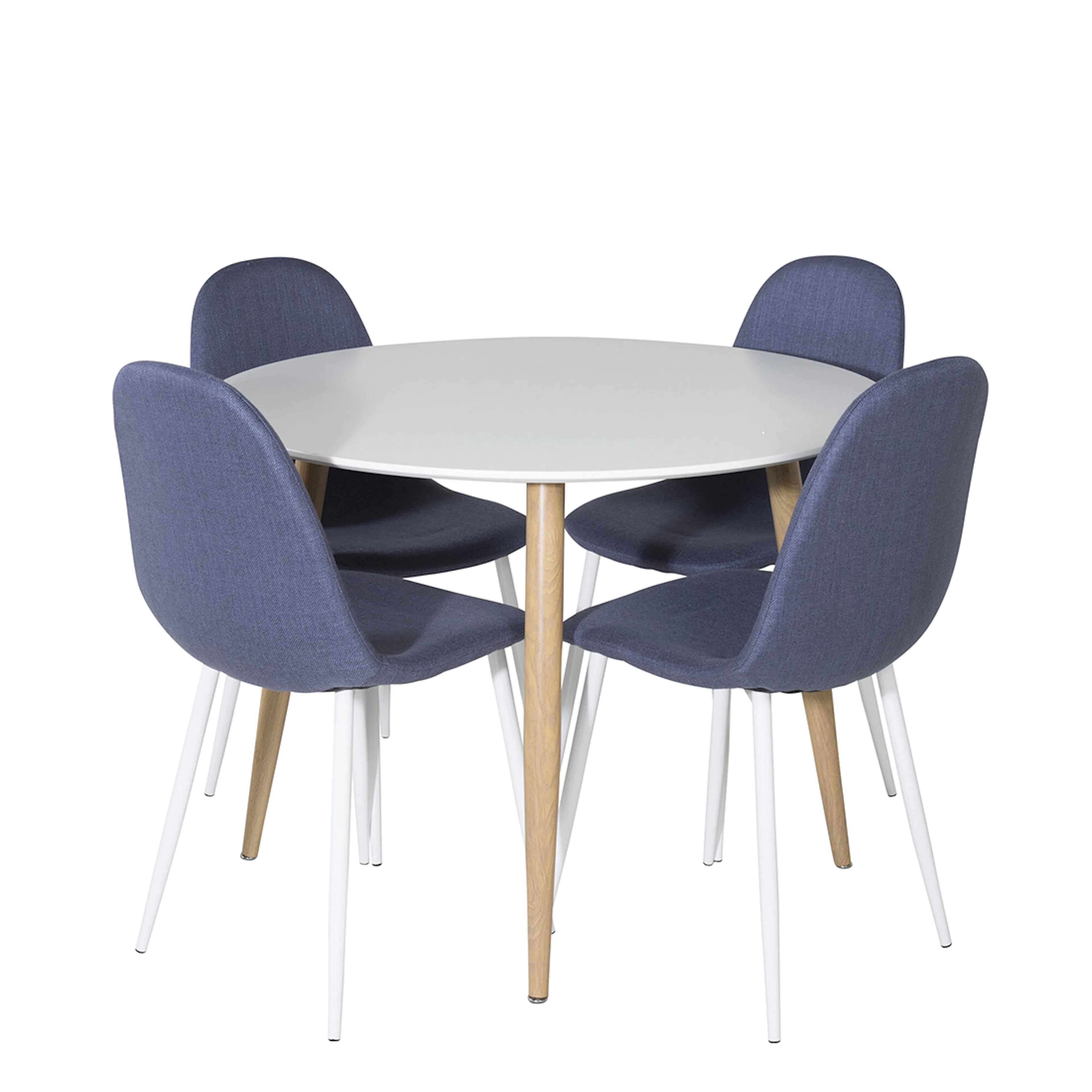 Spisegruppe Venture Home Polar Ø100 cm med 4st Plaza Spisestoler