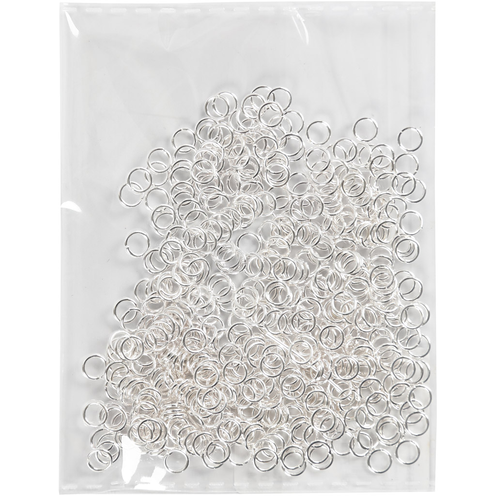 O-Ring Creativ Company Forsølvet str 5,4 mm Tykkelse 0,7 mm 500 Stk/1 Pk