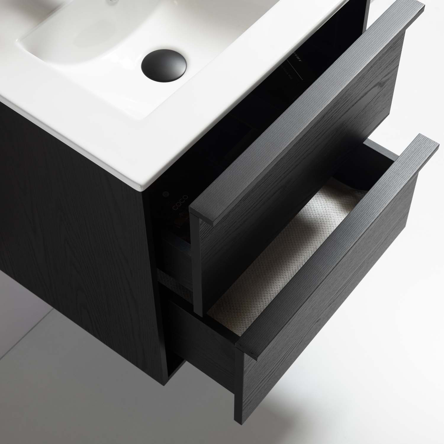 Tvättställsskåp Bathlife Charm med Tvättställ och Spegel Skina