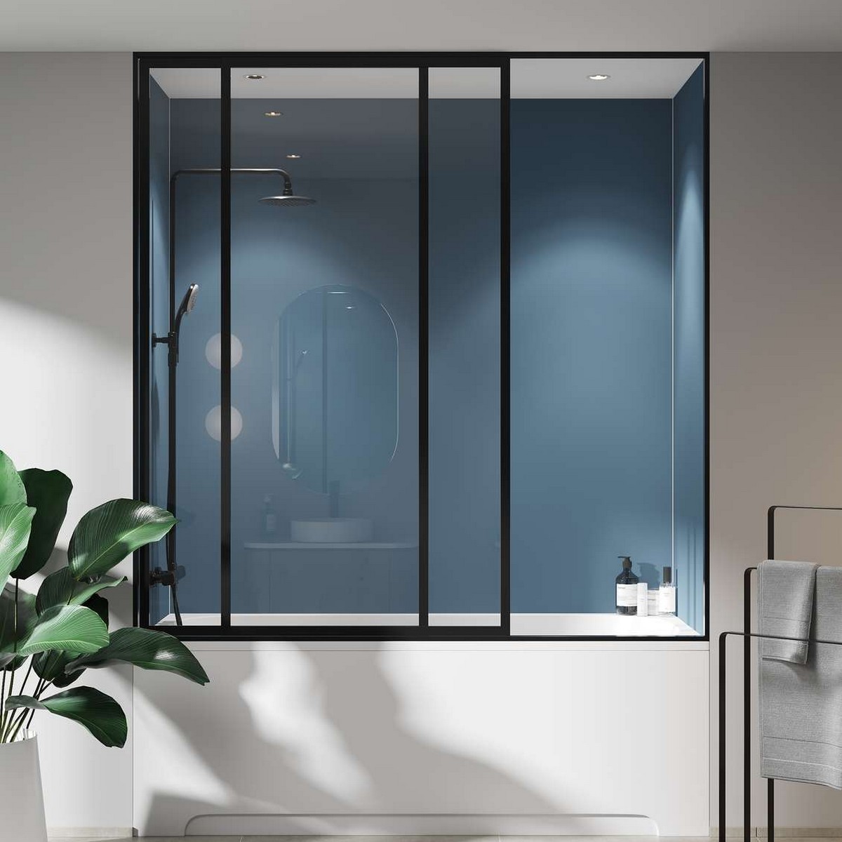 Baderomspanel Fibo 6274-00 Dusty Blue