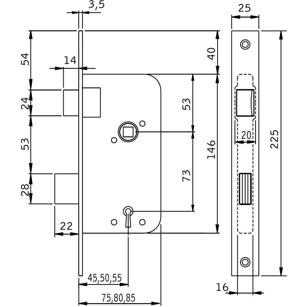 Låskasse ASSA Abloy 40B7-75