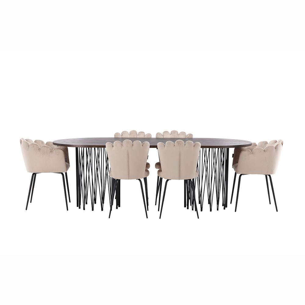 Spisegruppe furniture/fashion Stone med 4 Limhamn Light Stoler og 2 Limhamn Stoler