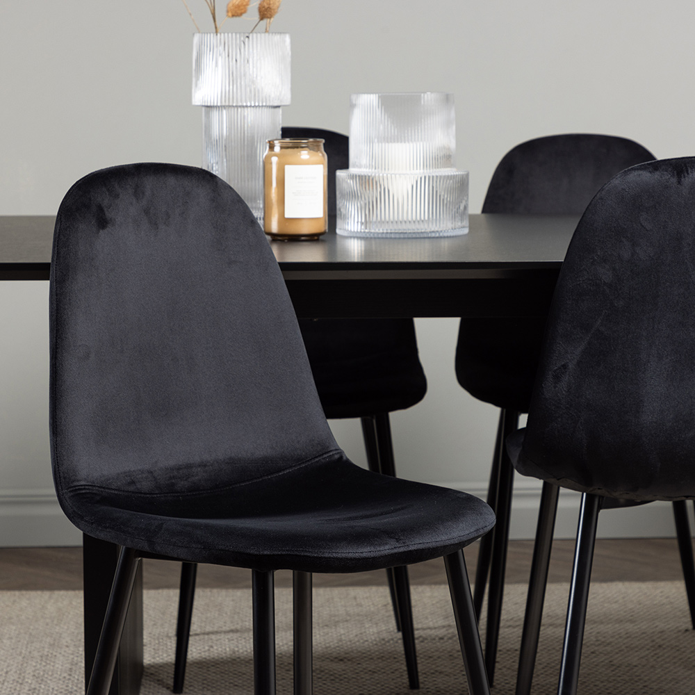 Spisegruppe Venture Home Vail med 6 Polar Stoler Fløyel
