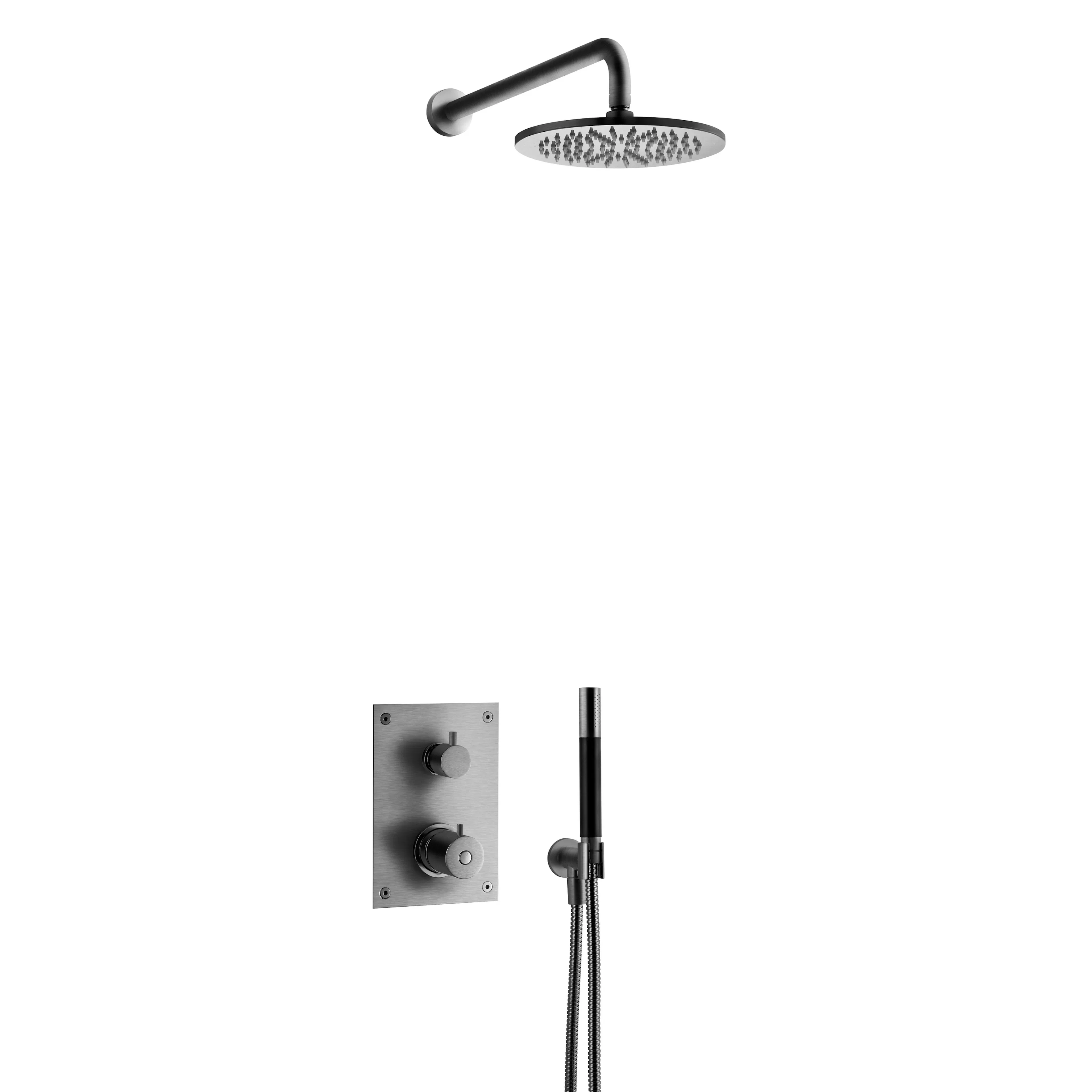 Børstet Black Chrome