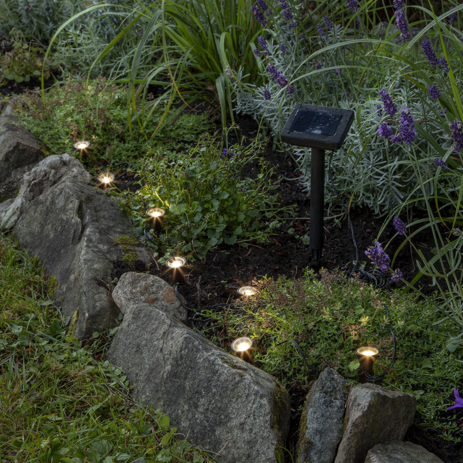 Solcelle Lyslenke Star Trading Mini Spot8 L25Lm