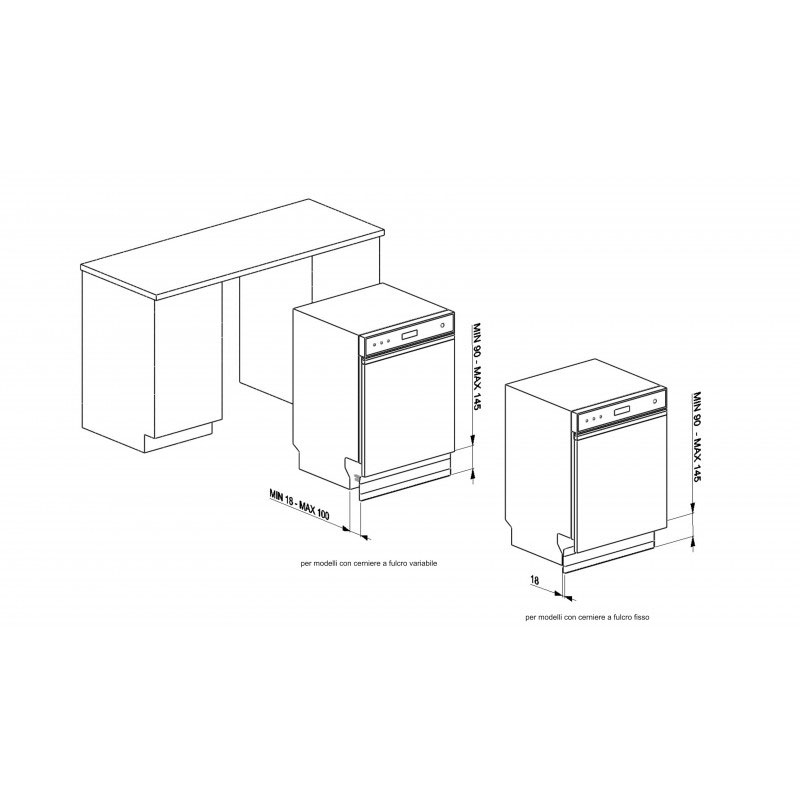 Sokkel til Oppvaskmaskin Smeg KITPL60X