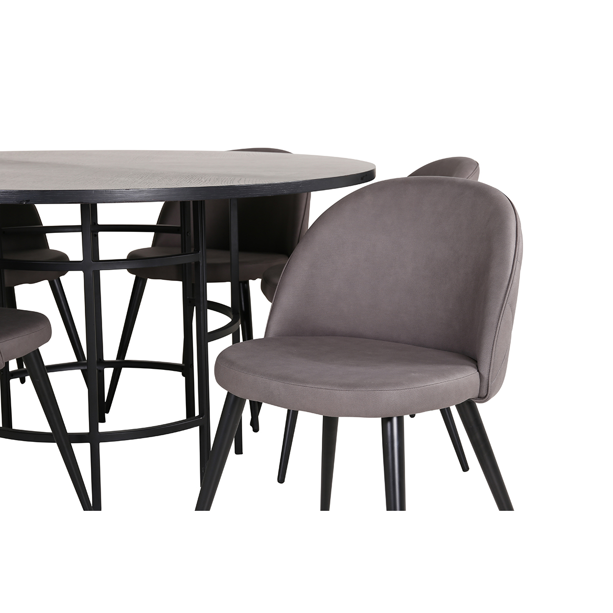 Spisegruppe furniture/fashion Copenhagen Ø140 cm med 6 Velvet Stoler