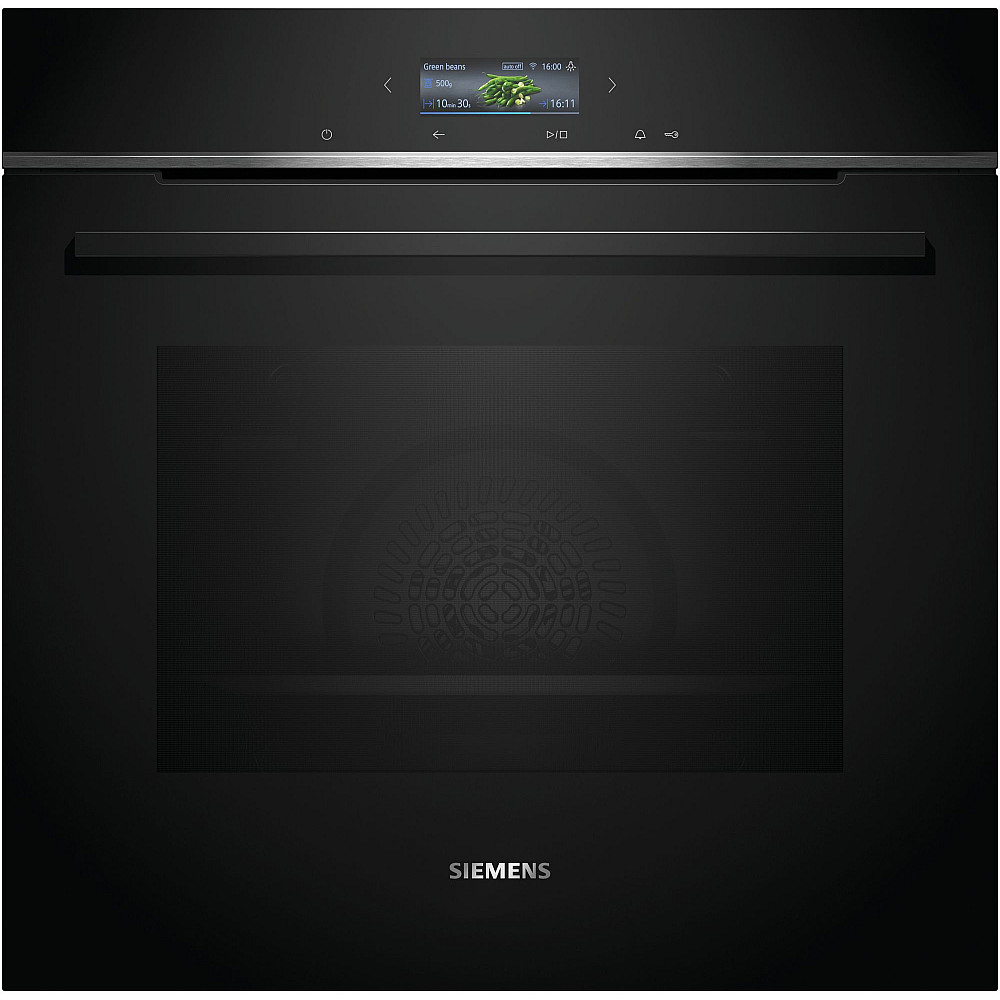 Ovn- og Mikrobølgepakkebølgeovn Siemens iQ700 HB772A1B1 + BF722L1B1 Med Pyrolyse og TouchControl Sort