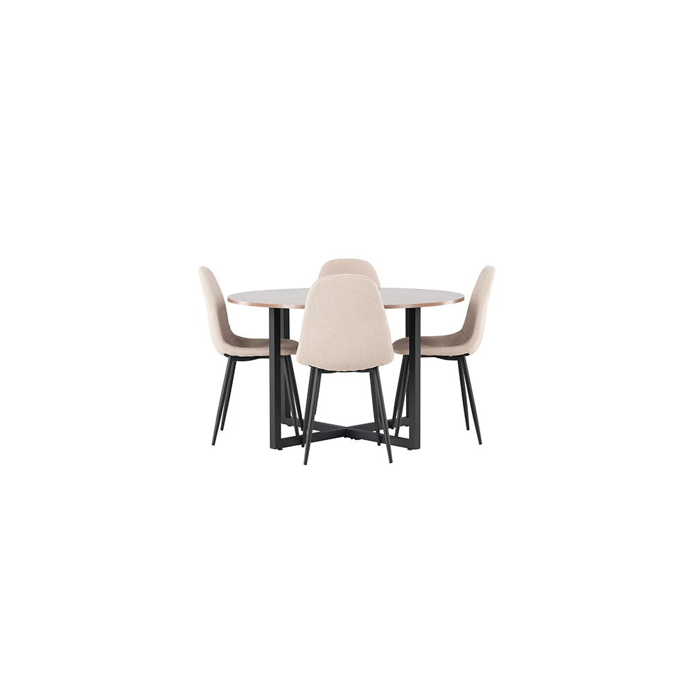 Spisegruppe Venture Home Durango Ø120 cm med 4 stk Polar Stoler