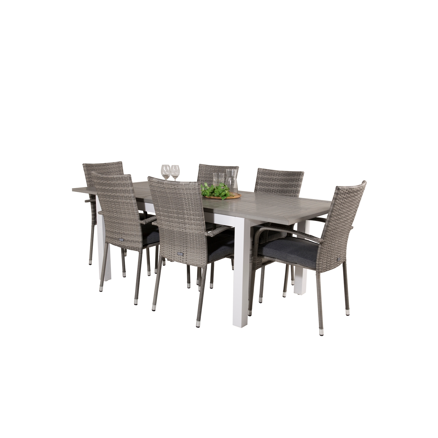 Spisegruppe Venture Home Aleyna 152/210 med 6 Asta Stoler