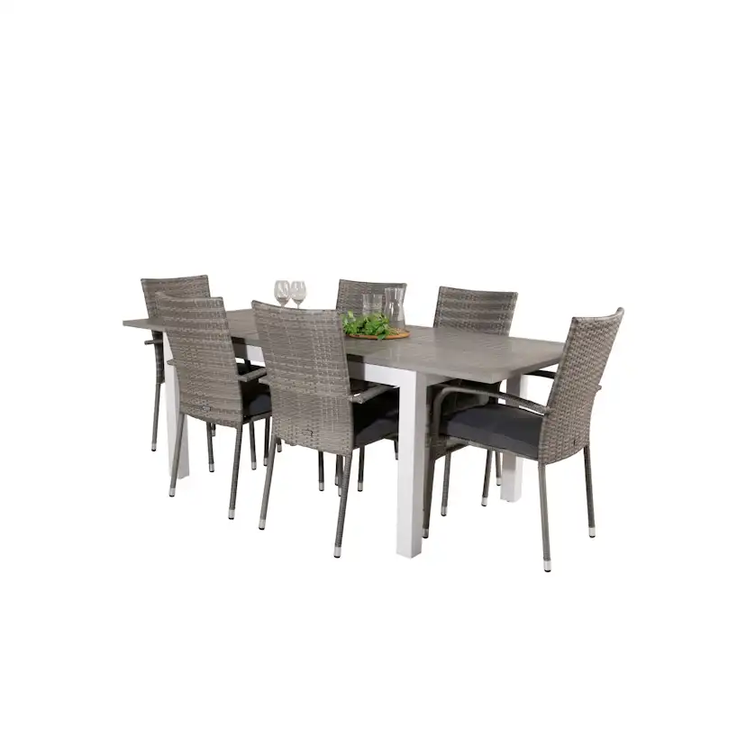 Spisegruppe Venture Home Aleyna 152/210 med 6 Asta Stoler