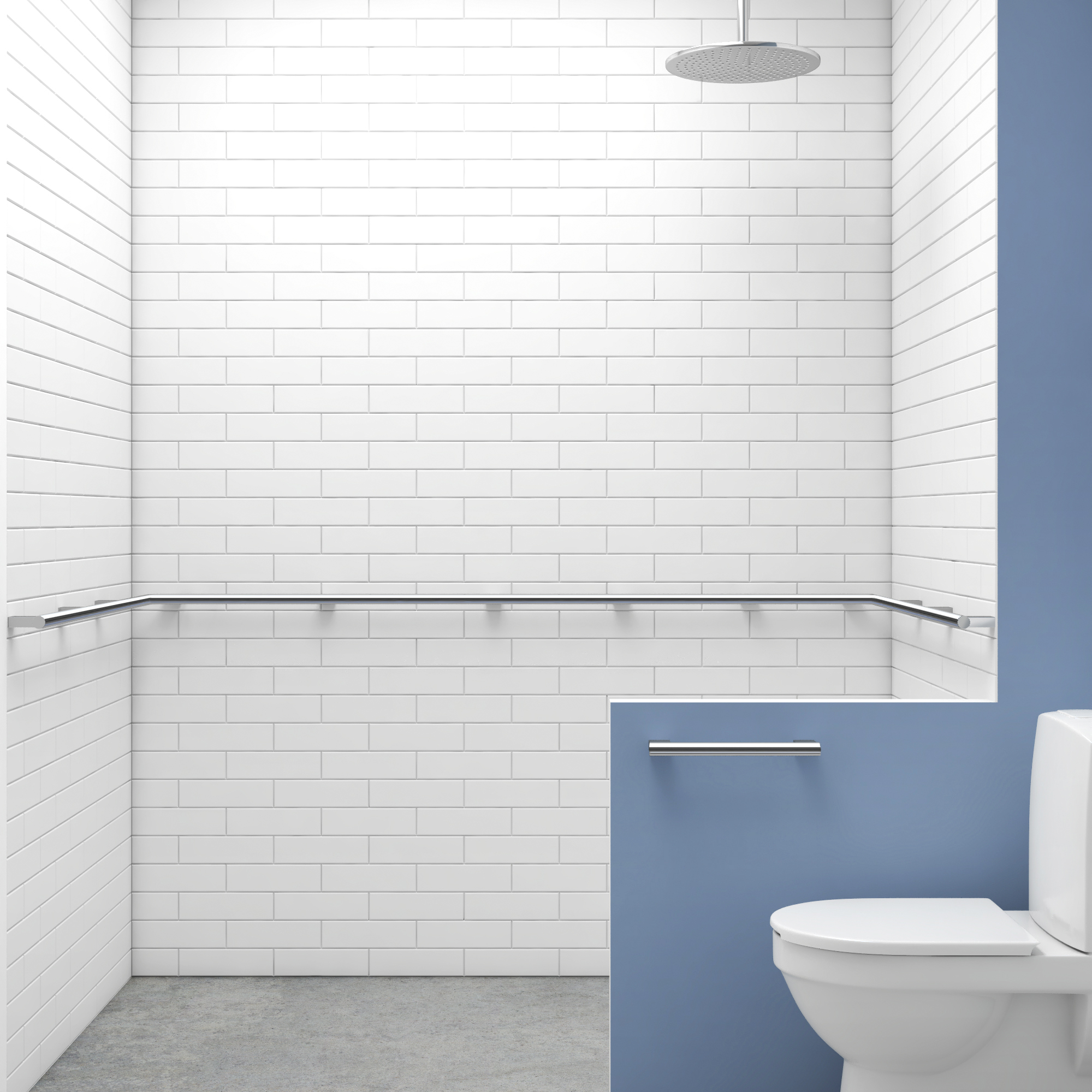 Badekarshåndtak Smedbo Living Hjørne