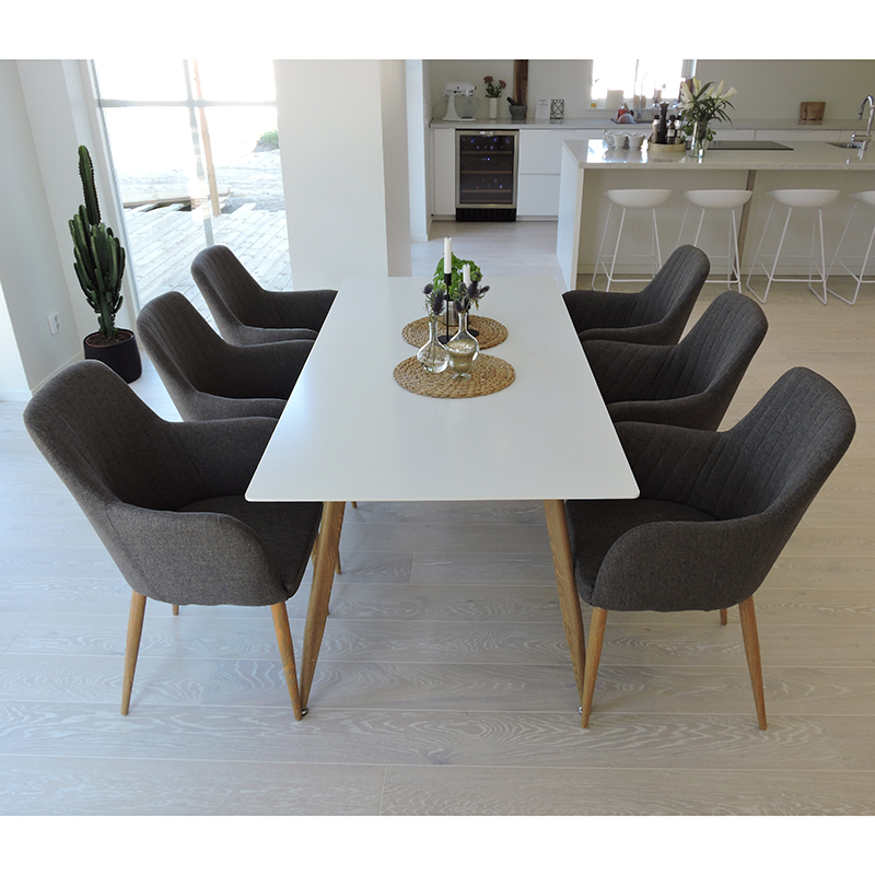 Spisegruppe Venture Home Pelle Casper med 6 Stoler