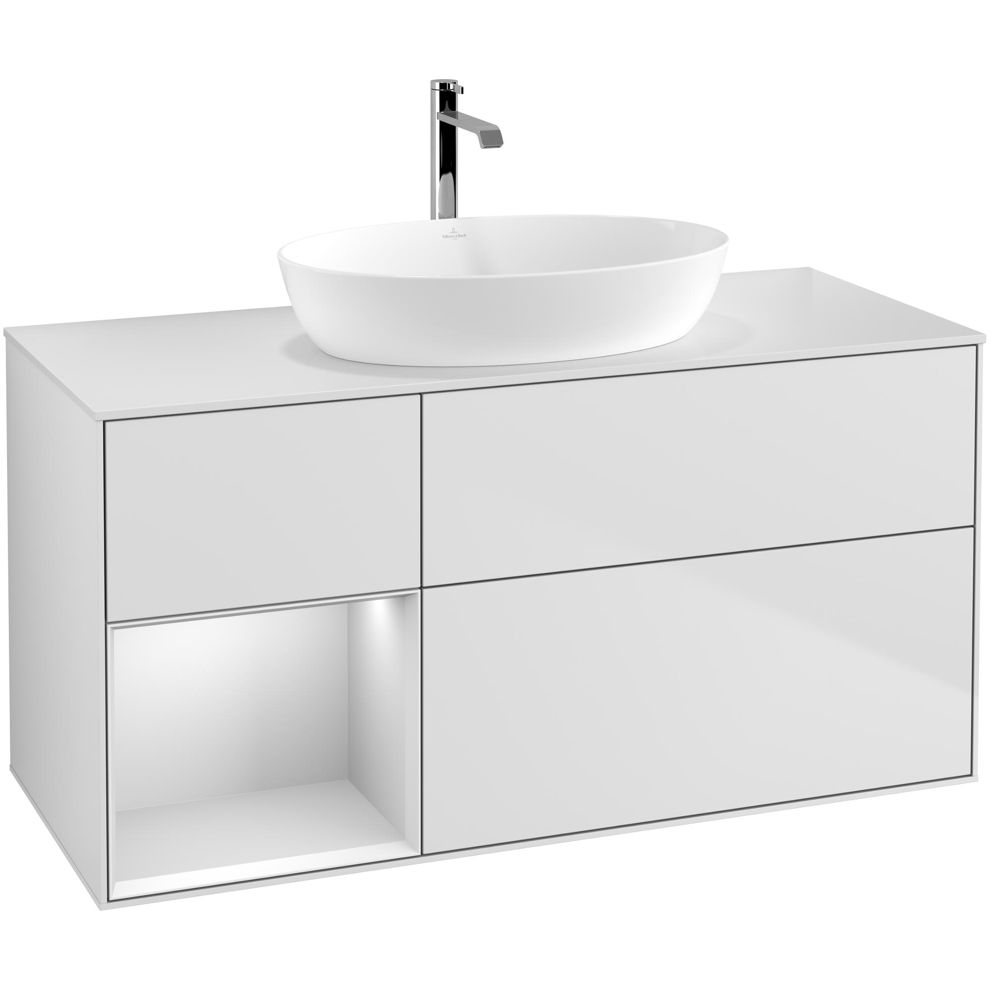 Tvättställsskåp Villeroy & Boch Finion med 3 Lådor Hylla och Bänkskiva för Fristående Tvättställ från Artis & Collaro | badrum - badrumsmobler - tvattstallsskap-och-kommod | KakelKungen