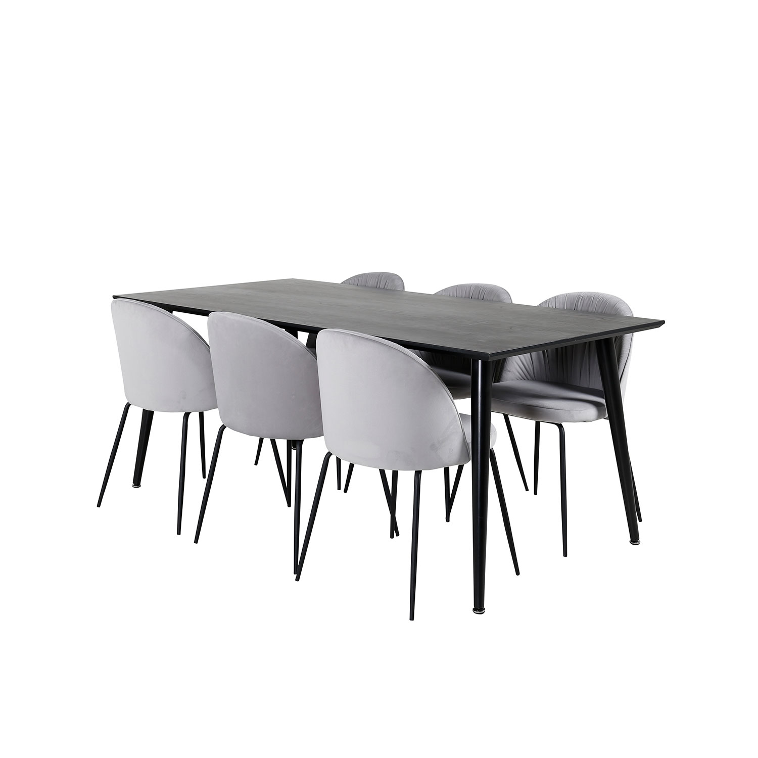 Spisegruppe Venture Home Dipp med 6 Wrinkles Stoler