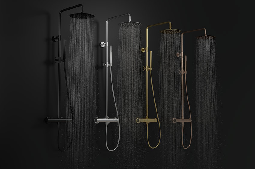 Primy Takduschset i färgerna Shadow, Original (Krom), Sand och Amber