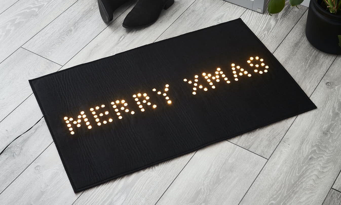 julebelysning dørmatte LED lys bygghjemme