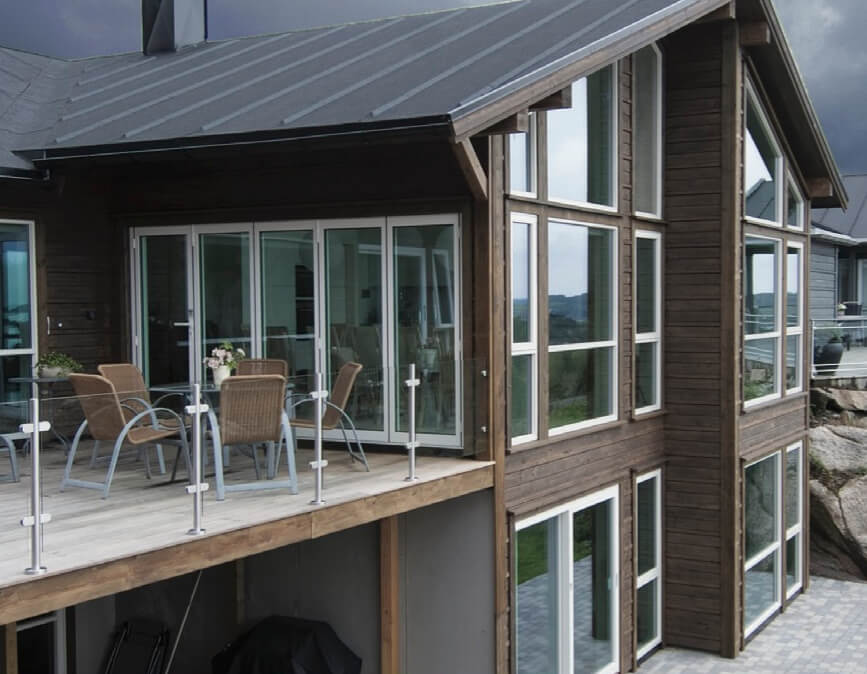 store vinduer hytte bygghjemme