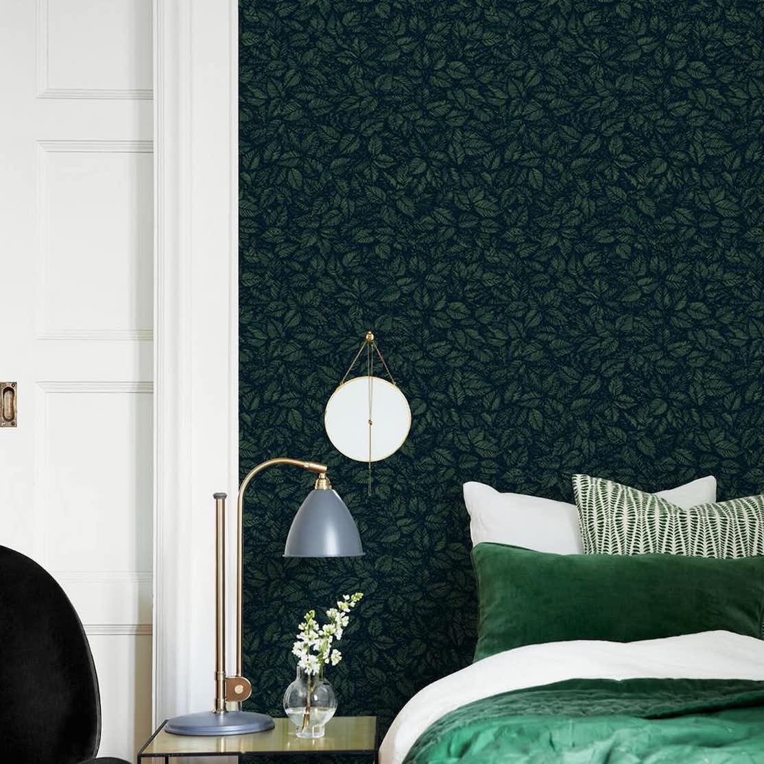 soverom mørke tapeter