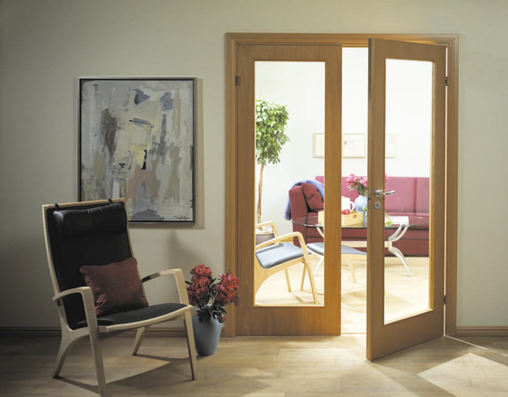 rimelig innerdør med glass