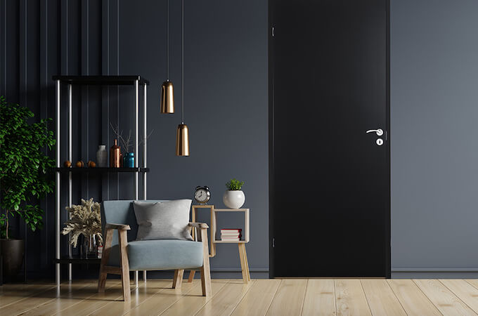 rimelig sort innerdør