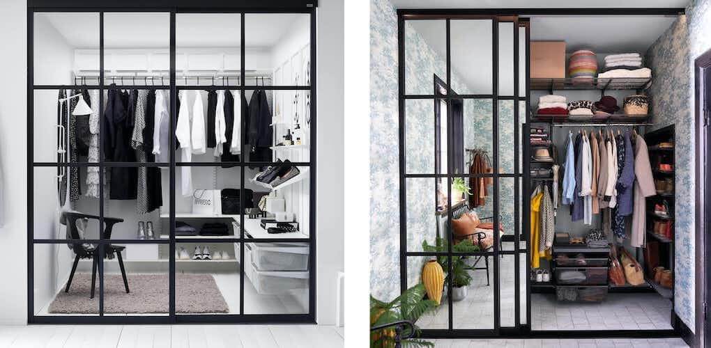 skyvedørsgarderobe glass