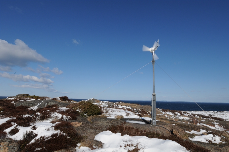 små vindkraftverk til hus eller hytte