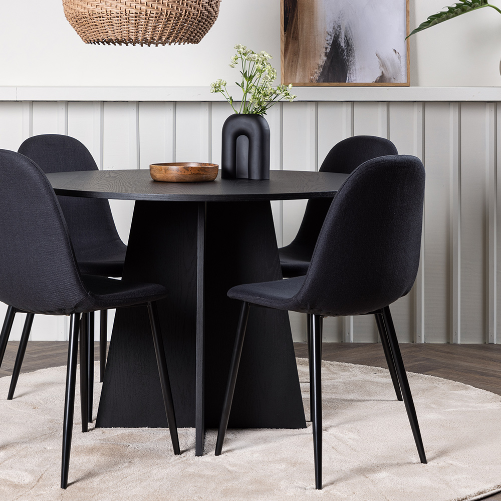 Spisegruppe Venture Home Bootcut Ø110 cm med 4 Polar Stoler
