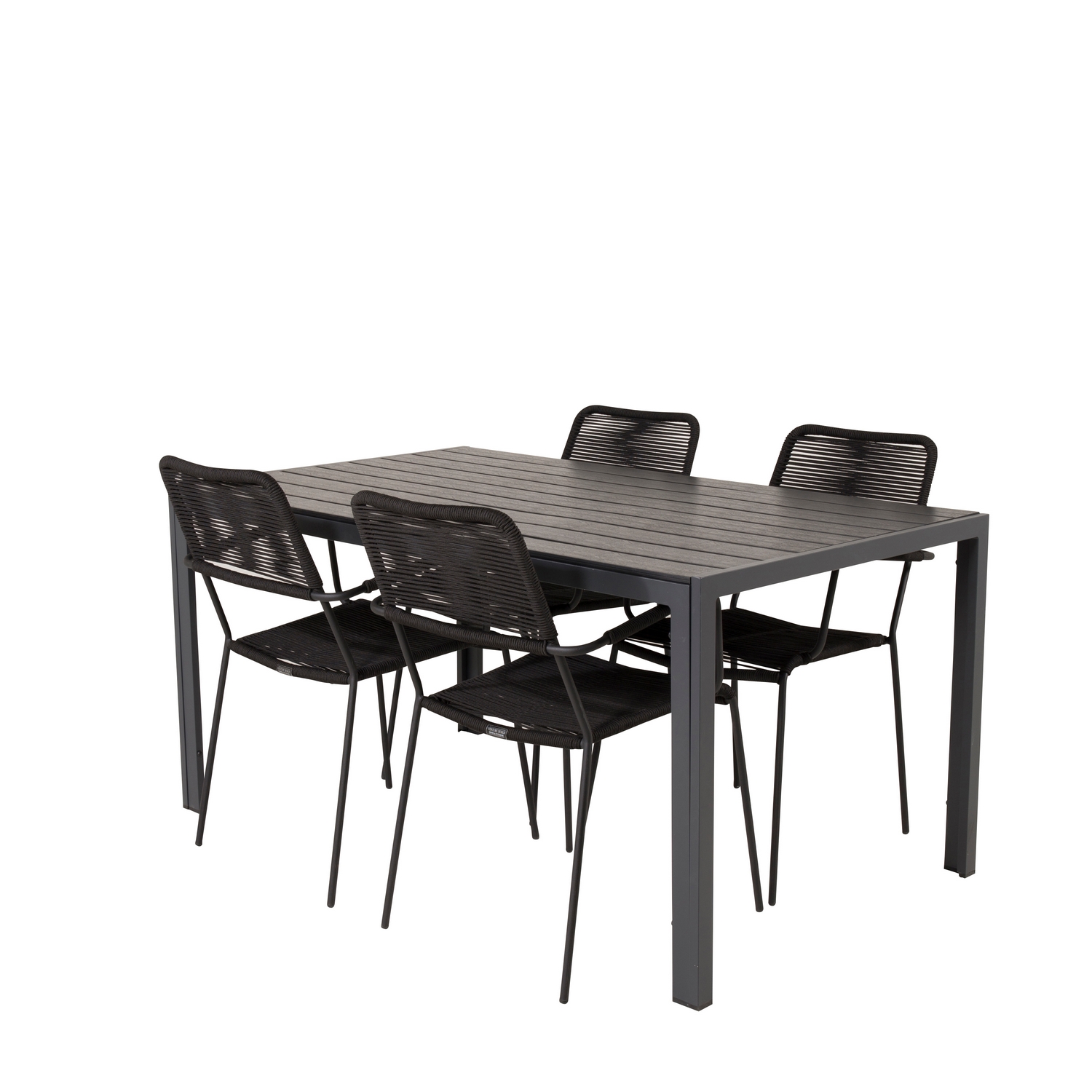 Spisegruppe Venture Home Bront 150 med 4 Leon Lenestoler