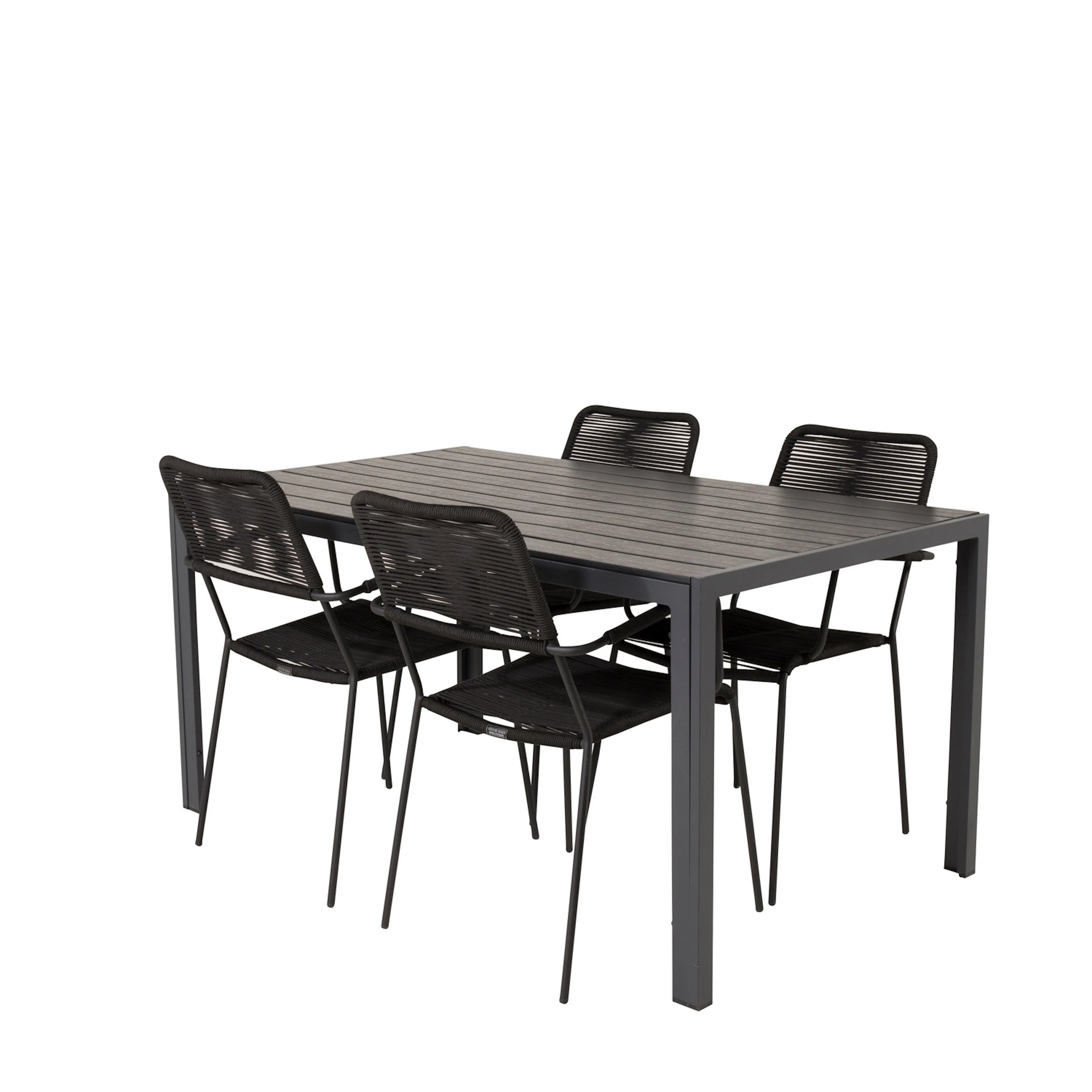 Spisegruppe Venture Home Bront 150 med 4 Leon Lenestoler