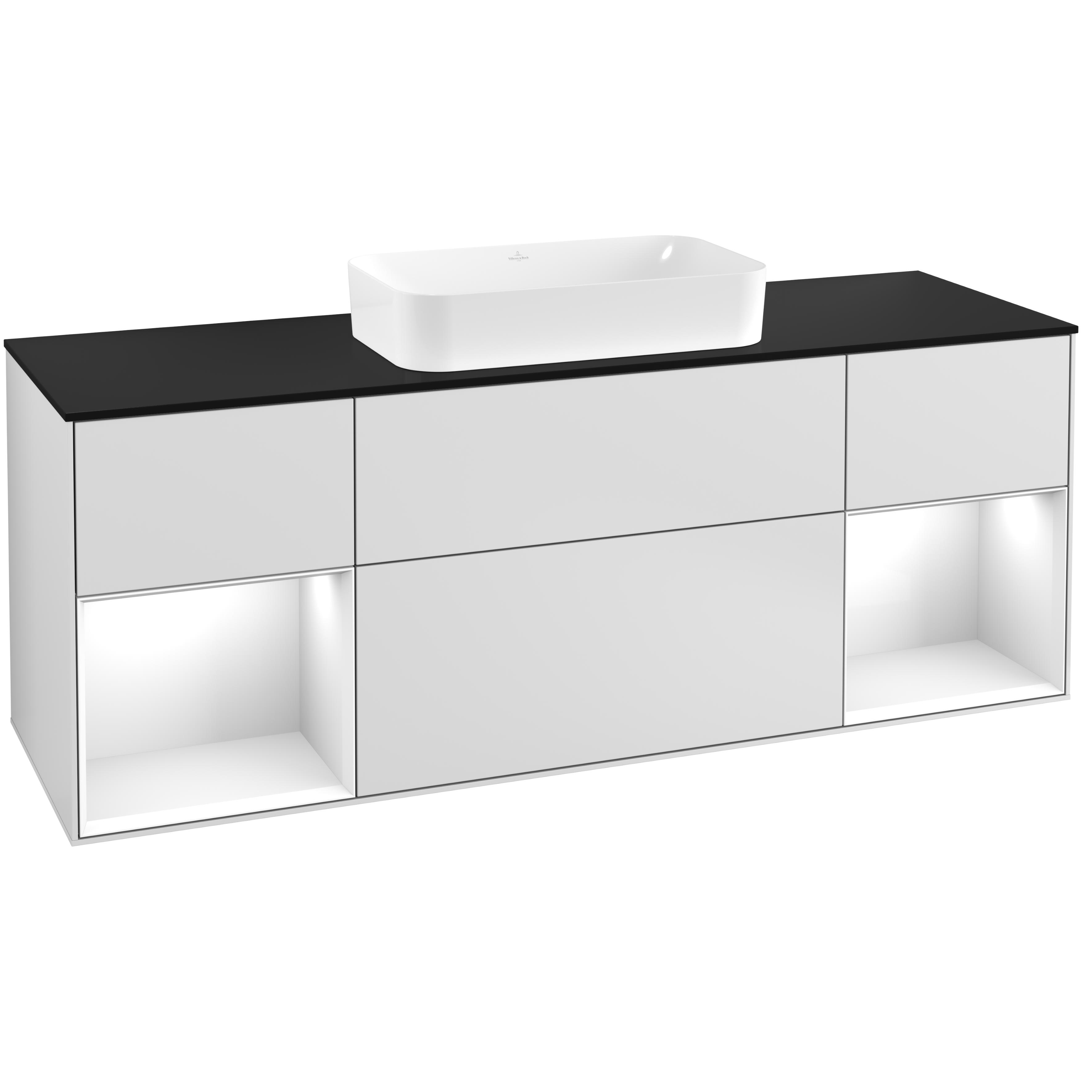 Tvättställsskåp Villeroy & Boch Finion med Två Hyllor och Bänkskiva för Fristående Tvättställ