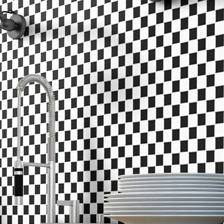 KlinkerMosaikk Arredo Titan Mix Sort/Hvit Blank 3x3 cm