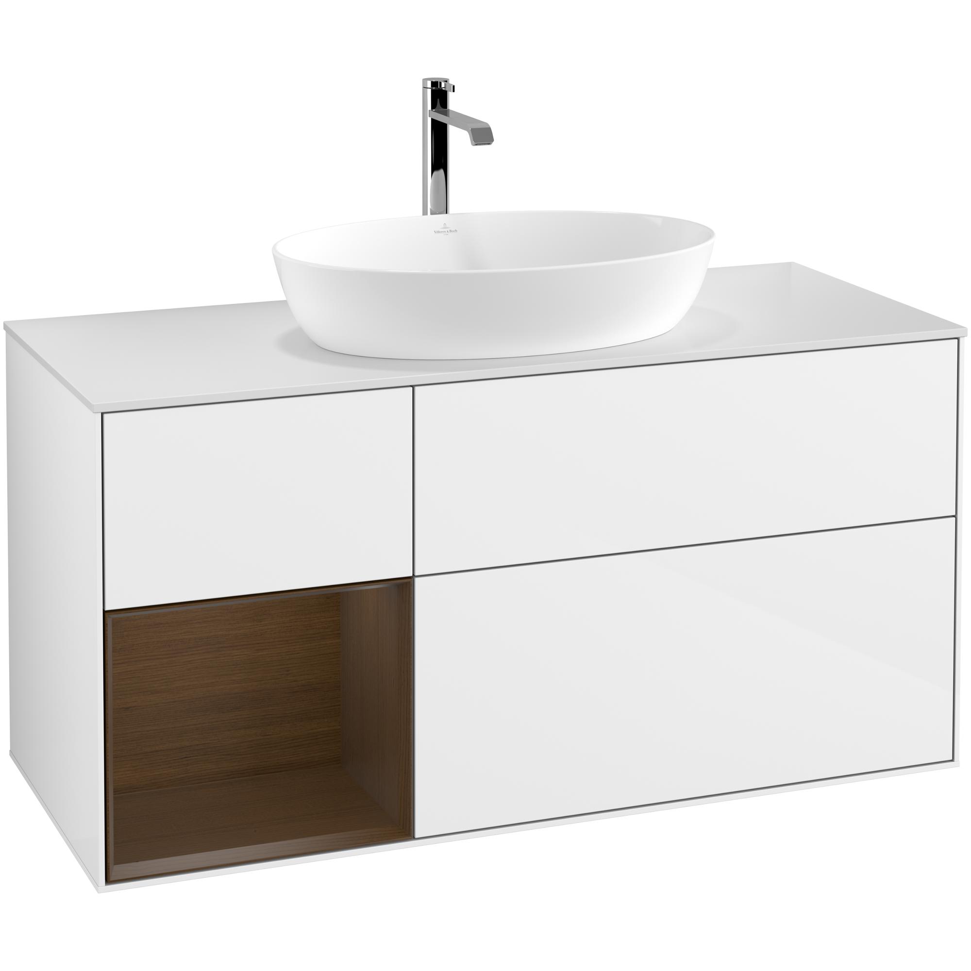 Tvättställsskåp Villeroy & Boch Finion med 3 Lådor Hylla och Bänkskiva för Fristående Tvättställ från Artis & Collaro