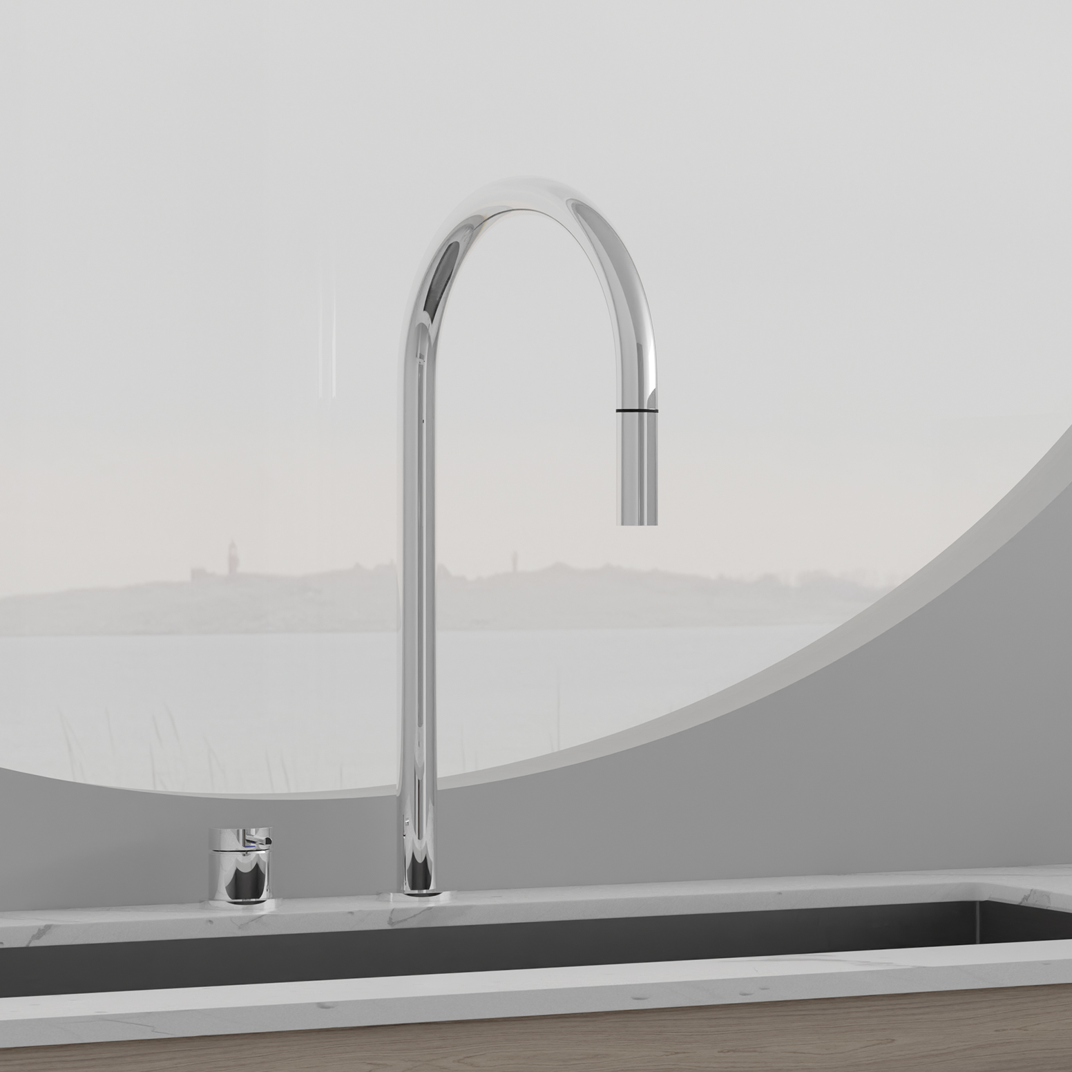 Kjøkkenbatteri Scandtap Steel Harmonized K2P