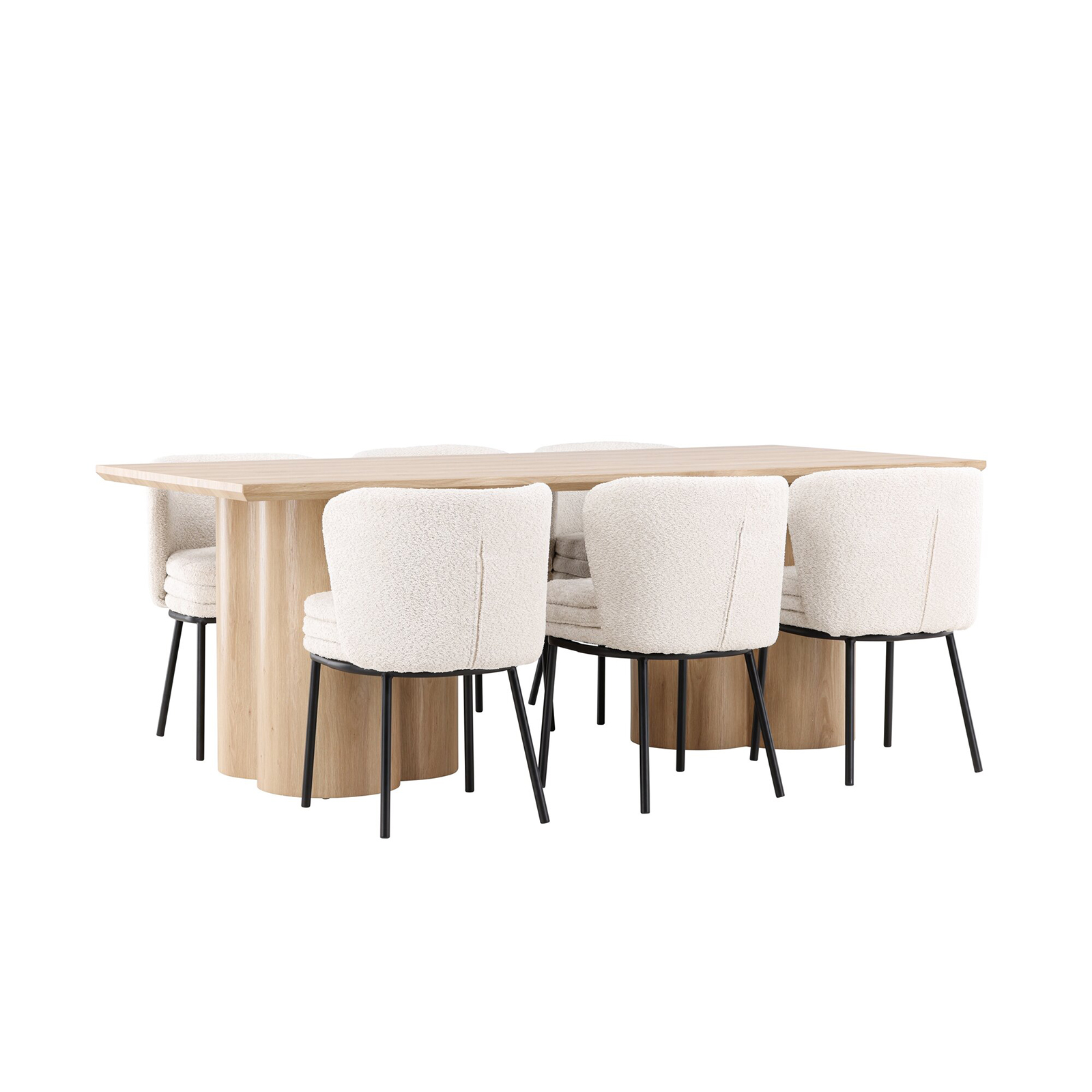 Spisegruppe Venture Home Olivia 210 med 6 stk Agnes Stoler