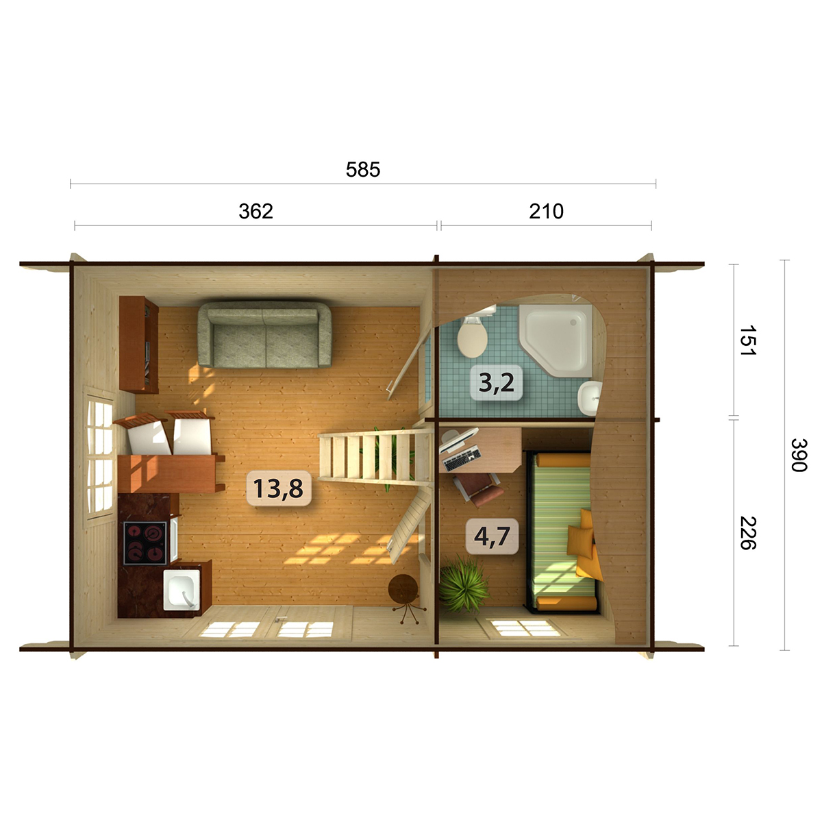 Hytte Palmako Sandra 29,9 m2