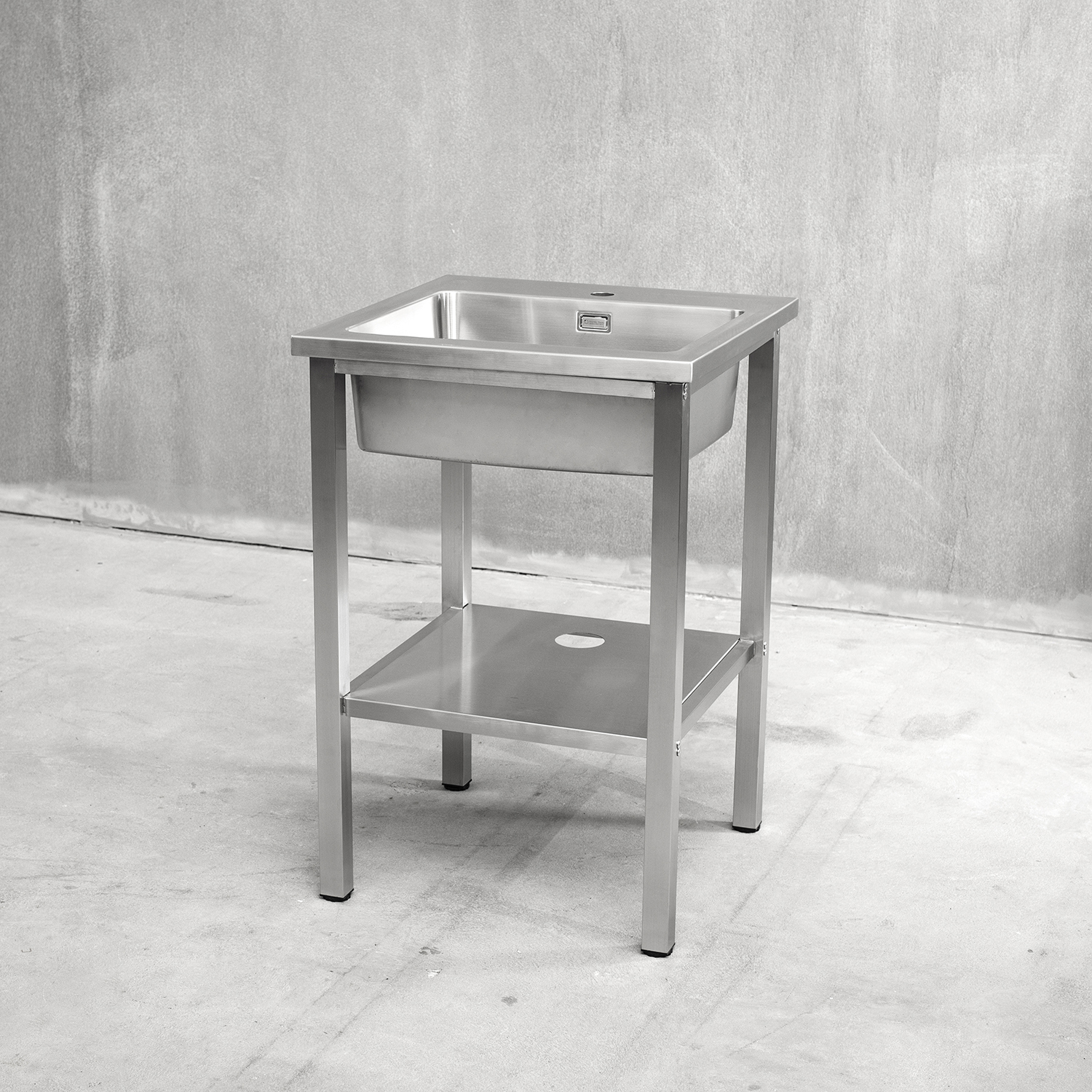 Benkestativ Vilan Stainless Variant Stativ og Underhylle med Hull