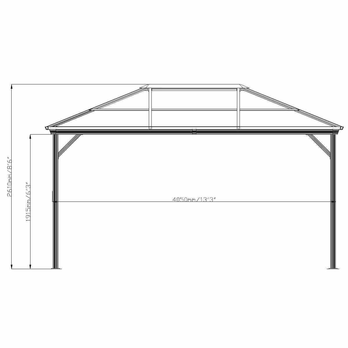 Paviljong gop Verona 3x4,2 m